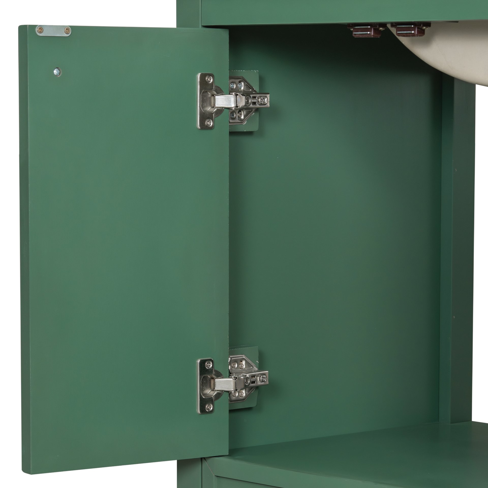 Elegant Vintage 36" Bathroom Vanity With Sink And Soft Closing Door, 4 Drawers Of Different Sizes Frame - Green - Image 23