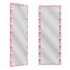 Hollywood - Full Length Mirror With Lights Full Body Vanity Mirror With 3 Color Modes Wall Lighted Standing Floor Mirror For Dressing Room Bedroom Hotel Touch Control - Pink - Image 5