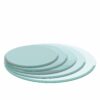Round Tempered Glass Table Top Clear Glass, Thick Beveled Polished Edge - Black - Image 6
