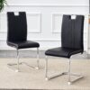 (Set of 4) Material Bow Shaped Chairs Perfectly Integrated Into Industrial And Modern Home Design - Black - Image 7