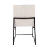 Fuji - Contemporary High Back Dining Chair (Set of 2) - Black / Beige - Image 5