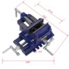 Heavy Duty 4" Cross Slide Vise, Drill Press Metal Milling X - Y, Blue Steel Benchtop Clamp - Blue - Image 3