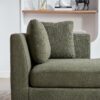 Wide Modern Double Sided Upholstered Chaise Lounge With Throw Pillows - Green - Image 15