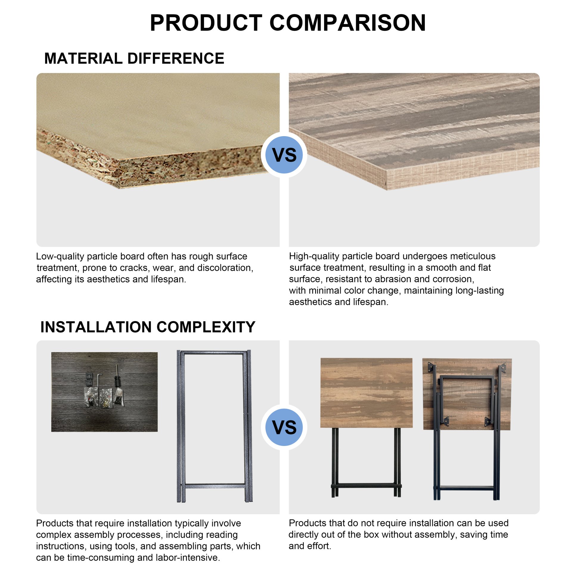 TV Trays For Eating (Set of 4) With Stand, Folding Snack Tray Table Set, Folding TV Dining Tables For Small Space - Rustic Brown - Image 7