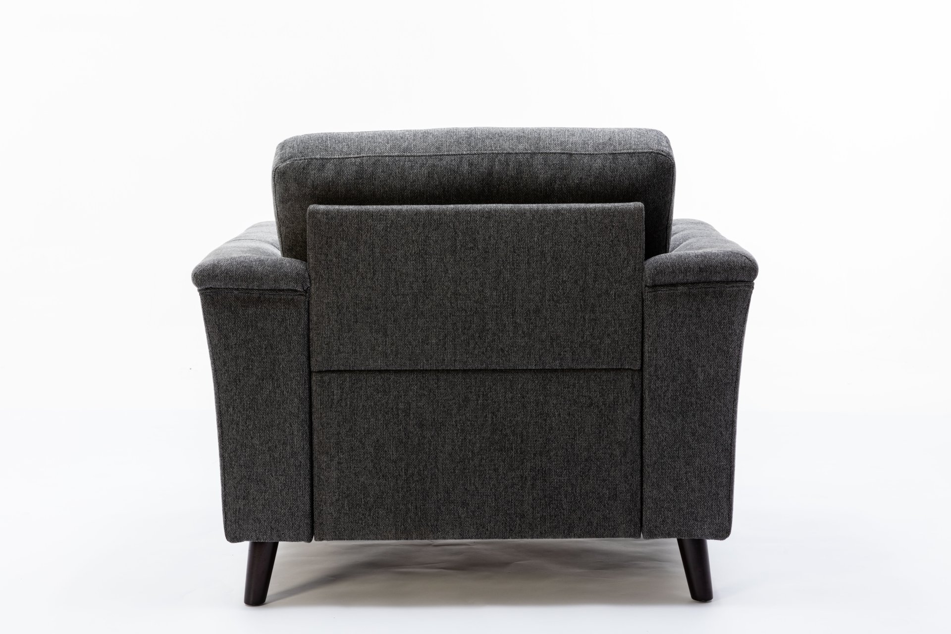 Stanton - Linen Chair With Tufted Arms - Dark Gray - Image 5