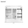 36" Bathroom Vanity With Sink, Soft Close Doors, Adjustable Shelf & 3 Drawers - White - Image 10