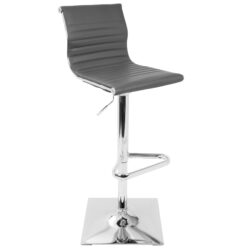 Masters - Contemporary Adjustable Barstool With Swivel - Gray