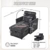 Multifunctional Lazy Person Sofa Recliner With Storage Backrest And Cell Phone Bracket For Living Room Or Bedroom - Black - Image 3