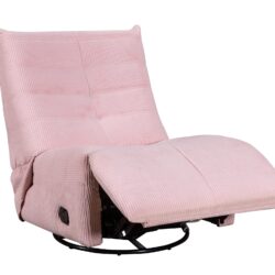 Georgena - Corduroy Swivel Glider Recliner - Pink