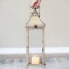Candle Lantern Decorative, Hurricane Lantern Holder Decor For Indoor Outdoor, Home Garden Wedding - Ivory - Image 11