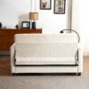 Loveseat Sofa Pull Out Sofa Bed Sleeper Sofa With A Reversible Backrest Cushion, Side Pockets, 2 USB Ports And A Phone Holder For Living Room - Beige - Image 13