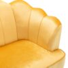Modern Glam 3 Seater Sofa With Velvet Upholstery - Honey - Image 11