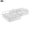 Sectional Sofa Full-Compressed Sofa Couch Free-Combined Sofa For Living Room - Gray - Image 2