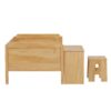 Twin Size Daybed With Storage Shelves And Lockers, Multi Functional Bed With Study Desk And Matching Stool - Natural - Image 14