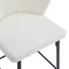 Modern Jacquard Counter Height Bar Stools (Set of 2) With Metal Footrest - White - Image 15