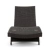 Mysticism Outdoor Chaise Lounge With Adjustable Backrest And Foldable Legs - Brown Multi - Image 6