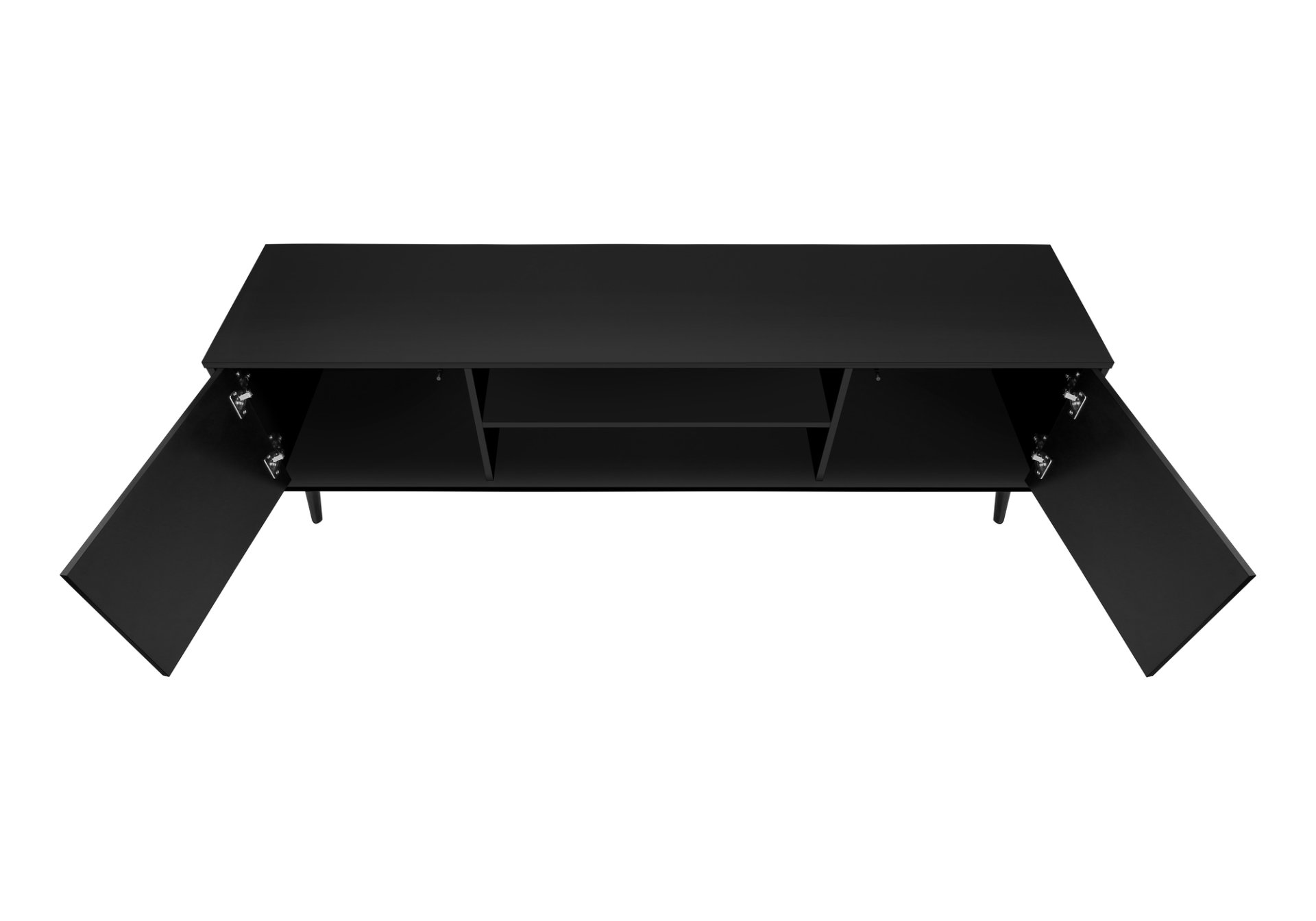 TV Stand, Console, Media Entertainment Center, Storage Cabinet, Modern Design - Black - Image 8