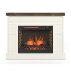 Washington - Fireplace With Mantel - Jasmine Whitewash / Barnwood