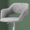 Swivel Stool Bar Height, Adjustable, Contemporary & Modern - Gray - Image 3