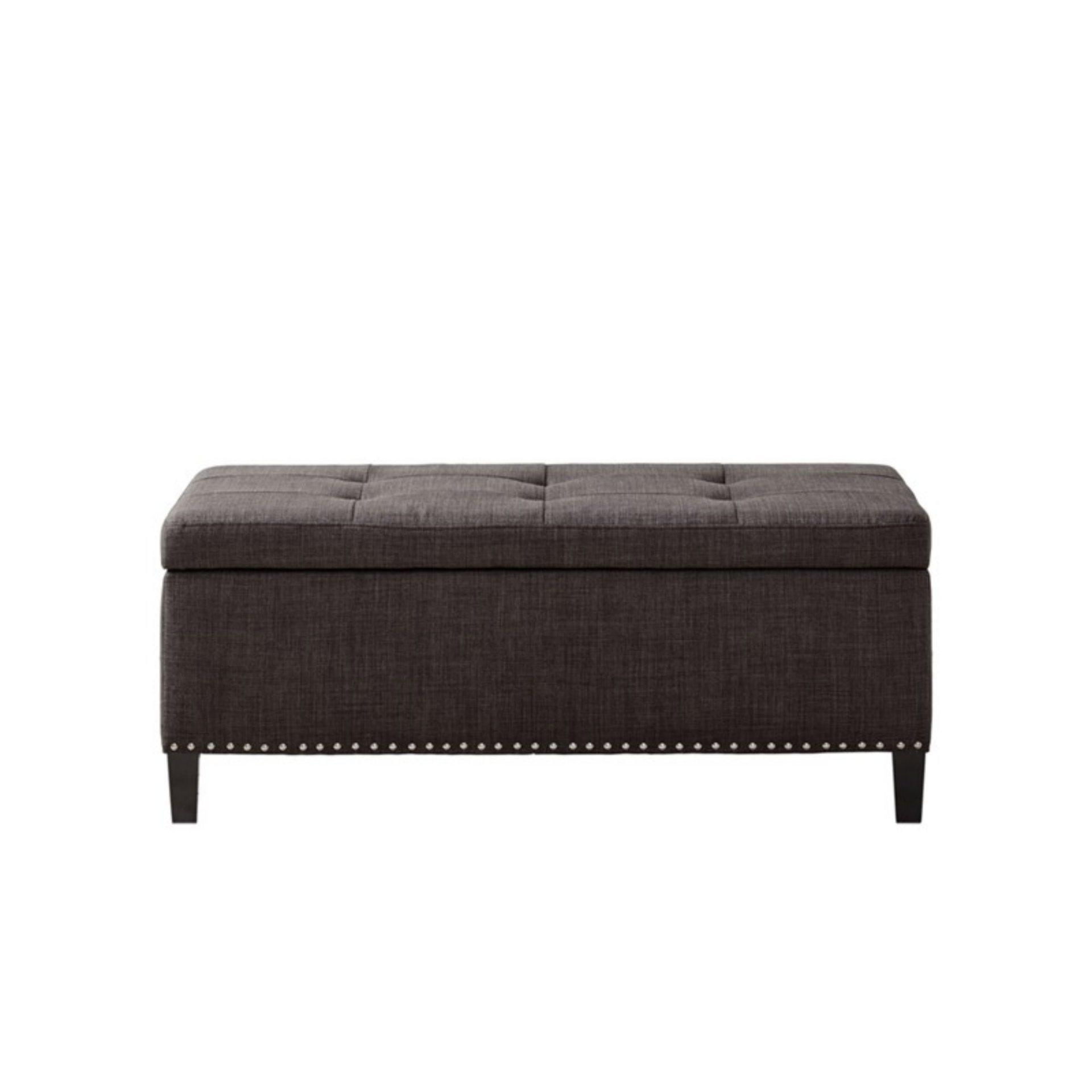Tufted Top Soft Close Storage Bench - Charcoal - Image 5