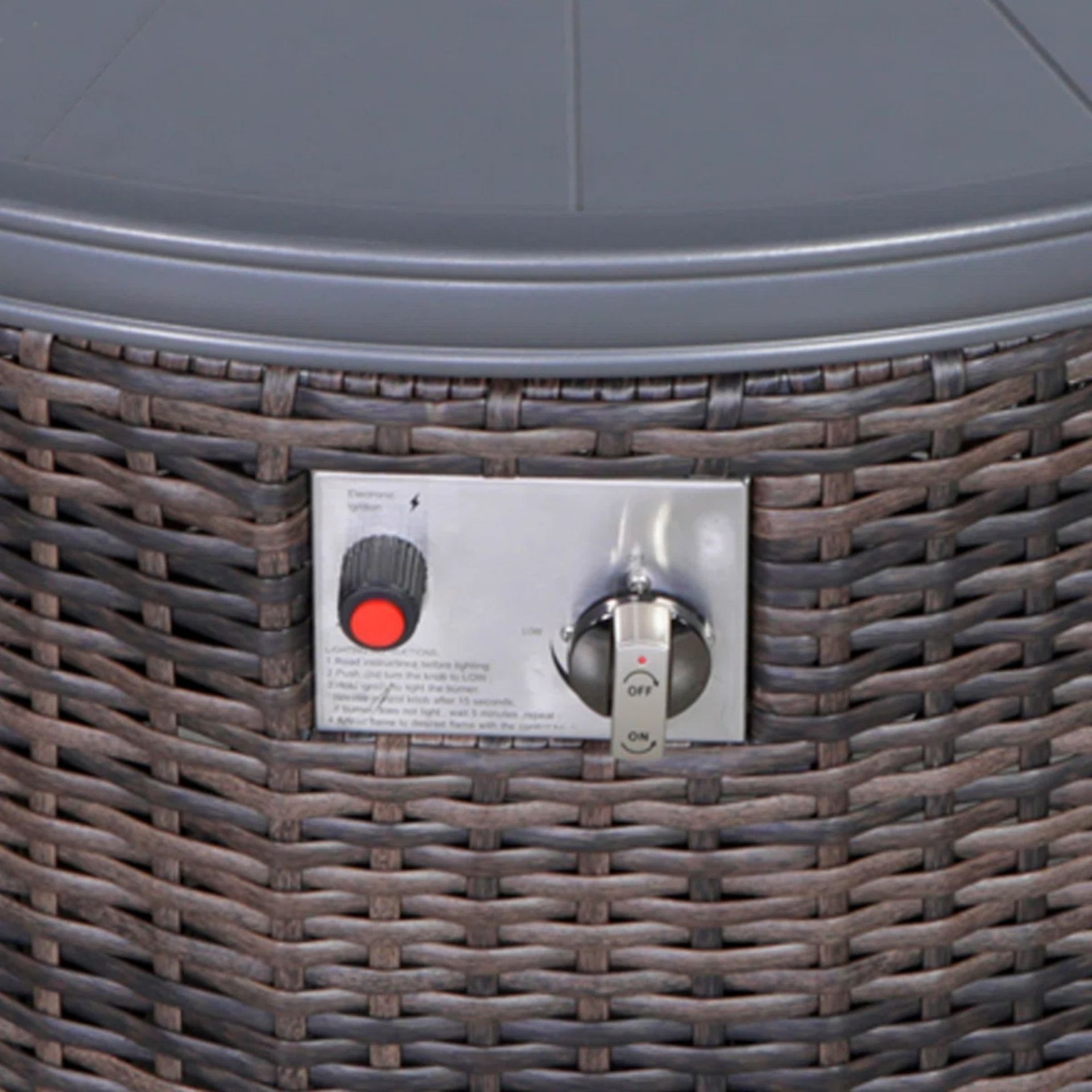 Propane Outdoor Fire Pit Table - Espresso - Image 4