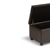 Sienna - Storage Ottoman Bench - Chocolate Brown - Image 5