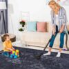 Maval - 2'6'' X 10' Washable Runner Rug - Black / Gray - Image 4