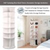 7 Tier Rotating Shoe Rack With High Base Design, Freestanding 360° Organizer For 28 Pairs - White - Image 4