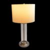 Luna - Table Lamp With On / Off Switch Clear Body Base - Clear / Silver / White - Image 2