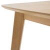 Retro Mid Century Dining Table With Faux Wood Top Solid Wood Legs - Natural - Image 9