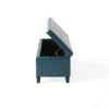 Glouster - Contemporary Storage Ottoman With Upholstered - Teal - Image 9