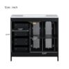 Bathroom Vanity With Two Soft Close Doors, Adjustable Shelves And Three Drawers - Black - Image 11