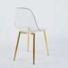 Dining Chair, Metal Leg, Plastic Seat (Set of 4) - Gold / Transparent - Image 9