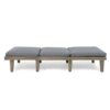 Ariana - Wooden Chaise Lounge With Cushion, Stylish Outdoor Relaxation - Gray - Image 9