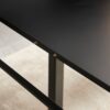 Square Extendable Dining Table With Metal Leg, Modern Space Saving Kitchen Table For Living Room - Black - Image 5