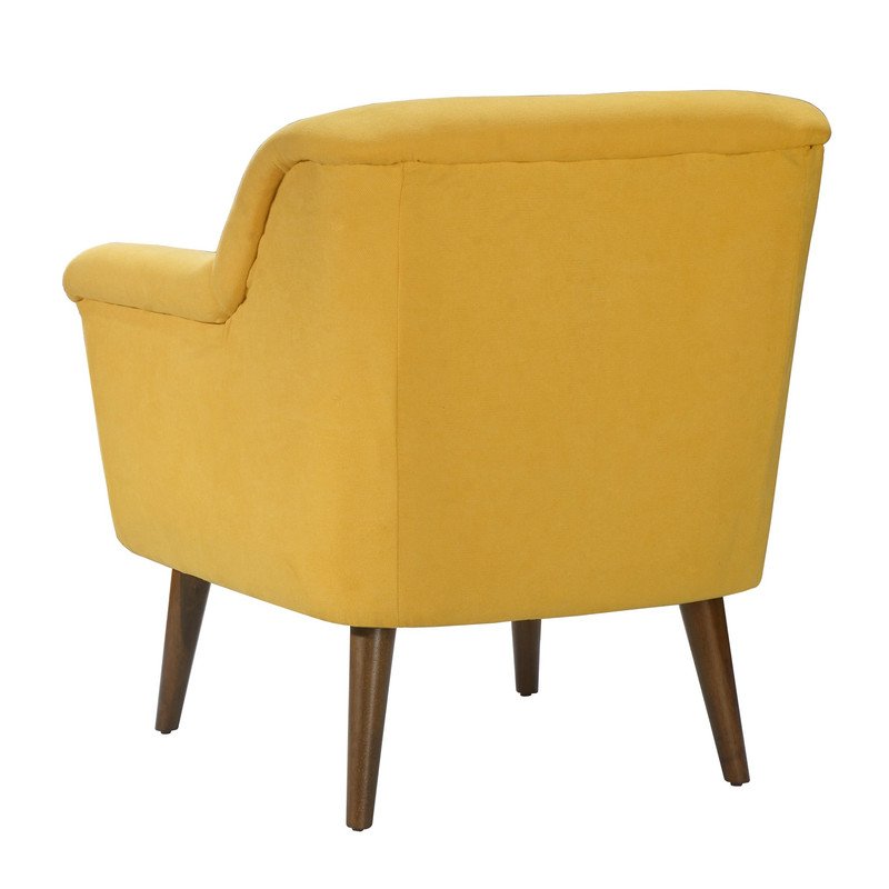 Shelby - Woven Fabric Oversized Armchair - Yellow - Image 4
