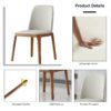 Modern Dining Chairs, Wooden Legs (Set of 2) - Gray - Image 4