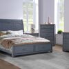 Americana - Queen Size Sleigh Bed - Blue - Image 3