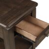 Traditional Chairside Table With Storage - Mahogany - Image 4