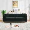 Oversized Sofa, 3 And 3 Seater, Tufted Couch For Living Room - Black - Image 6