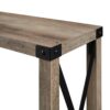 Modern Farmhouse X Entry Table With Lower Shelf - Gray Wash - Image 2