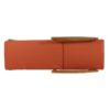 Jason - Chaise Lounge Acacia Wood Adjustable Outdoor Chair - Orange - Image 10