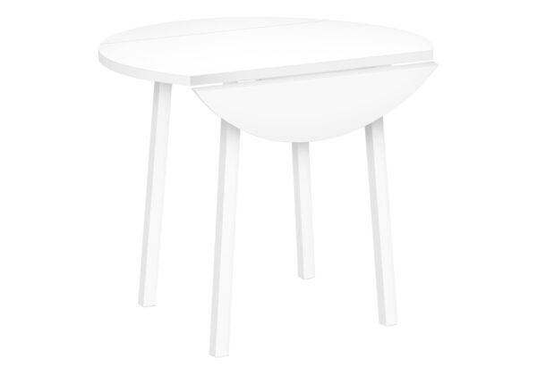 3 Pieces Dining Table Set, Small, Drop Leaf, Contemporary & Modern - White