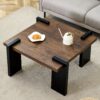 Walnut Colored Coffee Table, Suitable For Modern Minimalist Living Rooms And Leisure Areas - Walnut - Image 2