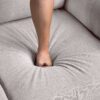 Modern Living Room Loveseat Linen Upholstered Couch Furniture For Home Or Office - Light Gray - Image 10