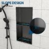13" X 25" Stainless Steel Shower Niche Double Shelf With Corrosion Resistance - Gunmetal Black - Image 6