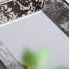 Antique Rectangle Mirror With Floral Accents, Mirrored Display Tray, Wall Mirror - Silver - Image 9