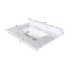 Elegant Bathroom Vanity Top With Undermount Sink - White Sintered Stone - Image 3
