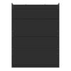 Hall Tree With Bench And 3 Hooks, Modern Entryway Storage Organizer Cabinet With 4 Doors, 1 Drawer And Adjustable Shelves For Hallway, Entryway, Living Room - Black - Image 12