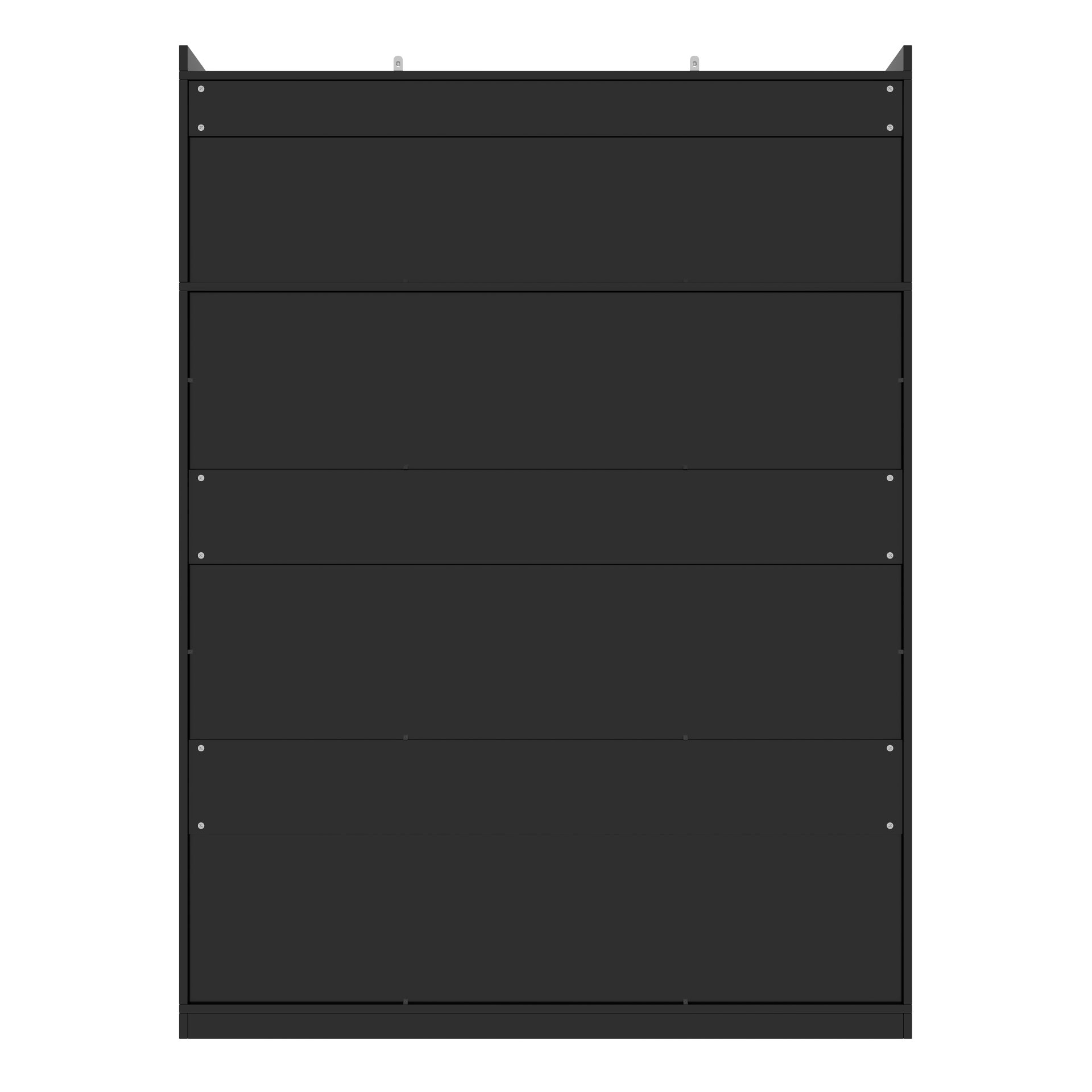 Hall Tree With Bench And 3 Hooks, Modern Entryway Storage Organizer Cabinet With 4 Doors, 1 Drawer And Adjustable Shelves For Hallway, Entryway, Living Room - Black - Image 12